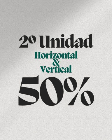 Texto en negrita: "2º Unidad Horizontal & Vertical 50%". Fondo claro.