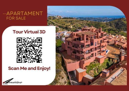 Apartamento en venta con código QR para tour virtual 3D. Vistas al mar.
